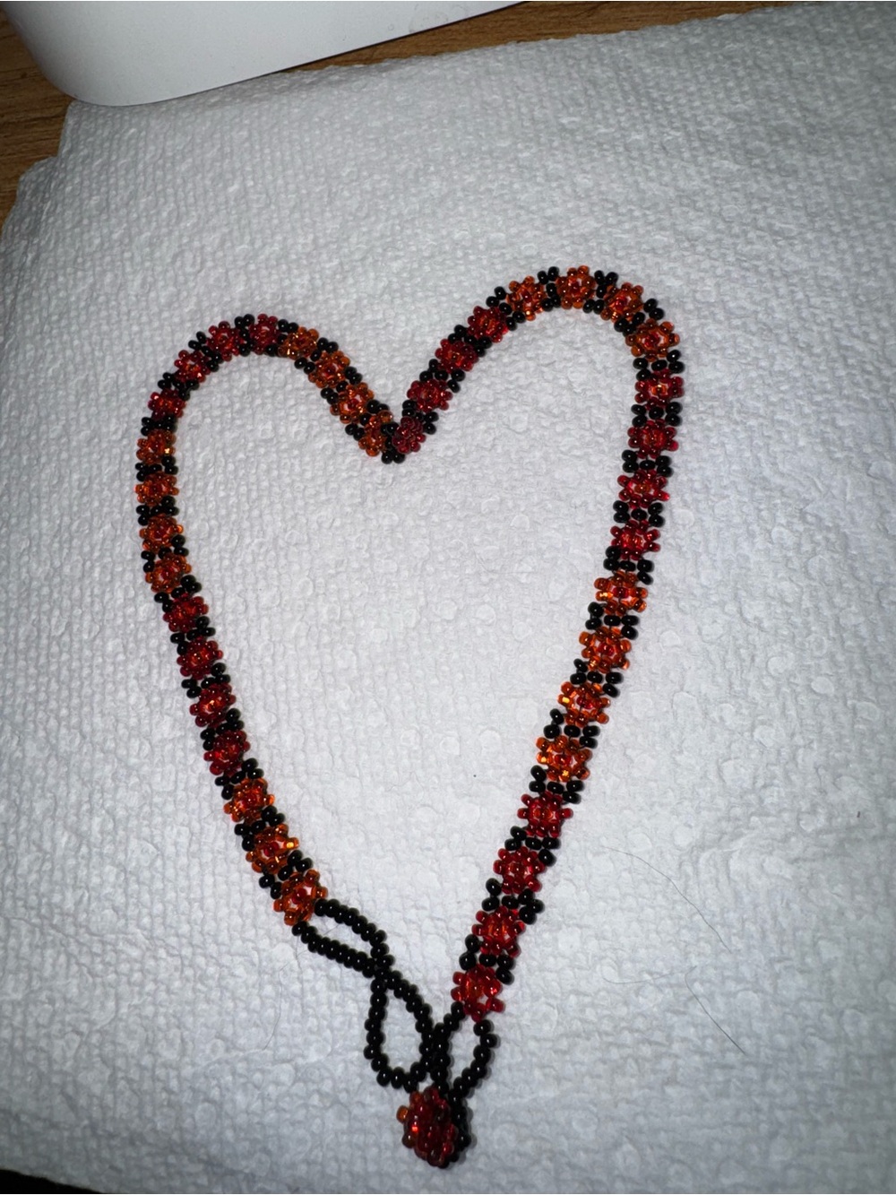 Handmade Beaded Choker Necklace in Ornate and Black Y2K 90s Vintage boho cute